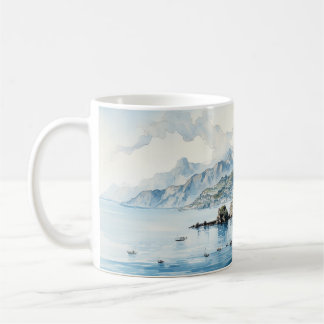 Mug Italie Côte Amalfi Aquarelle Peinture