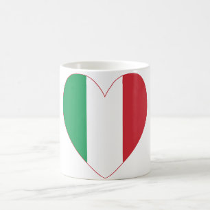 Mug Italie Drapeau Coeur Bordure rouge
