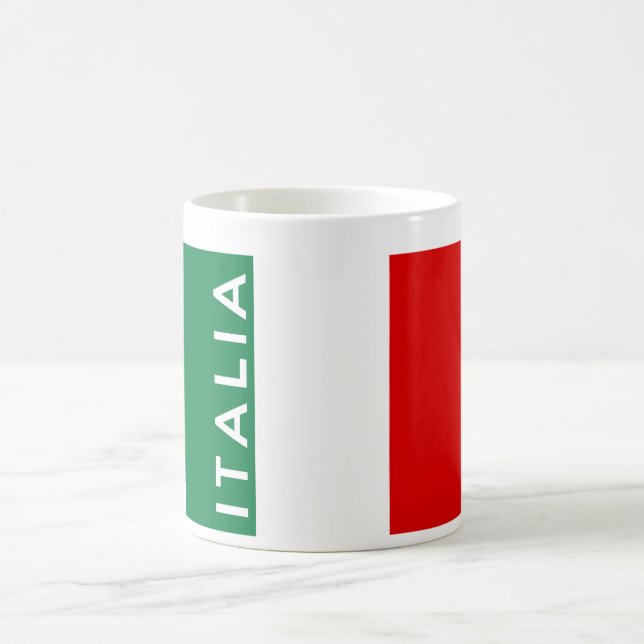 Mug italie drapeau pays nom du texte (Centre)
