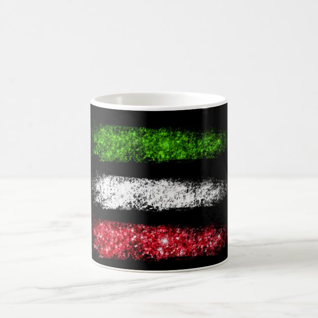 Mug *~* ITALIE ITALIE Drapeau ITALIEN Abstrait simple (Centre)