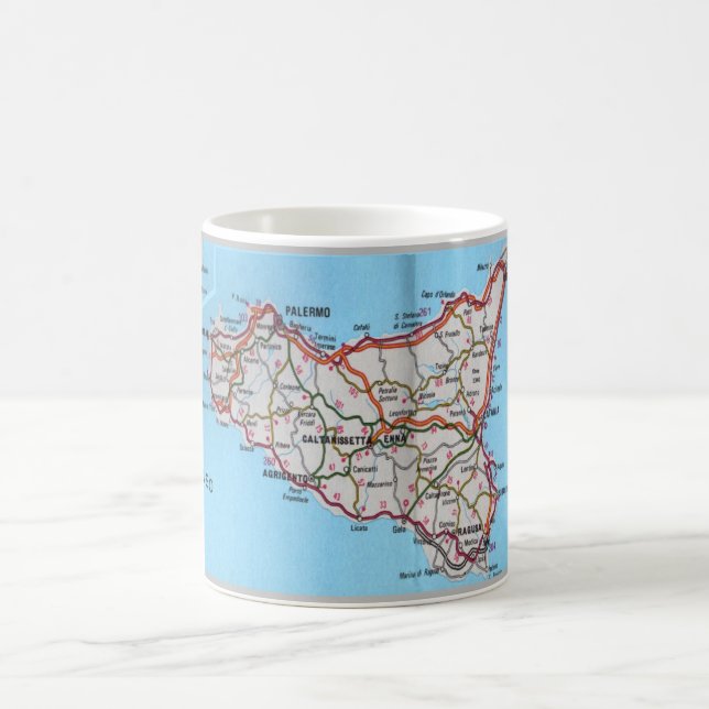 Mug Italie - Sicile - Carte Sicile - (Centre)