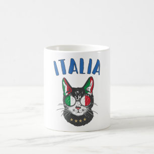 Mug Italie Soccer Chat Mascotte drapeau italien
