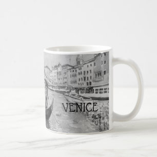 Mug Italie Travel - VENICE souvenir noir et blanc