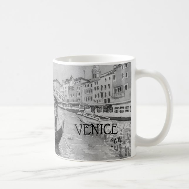 Mug Italie Travel - VENICE souvenir noir et blanc (Droite)