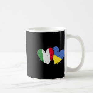 Mug Italie Ukraine Drapeaux Cœur Italie Ukraine Drapea