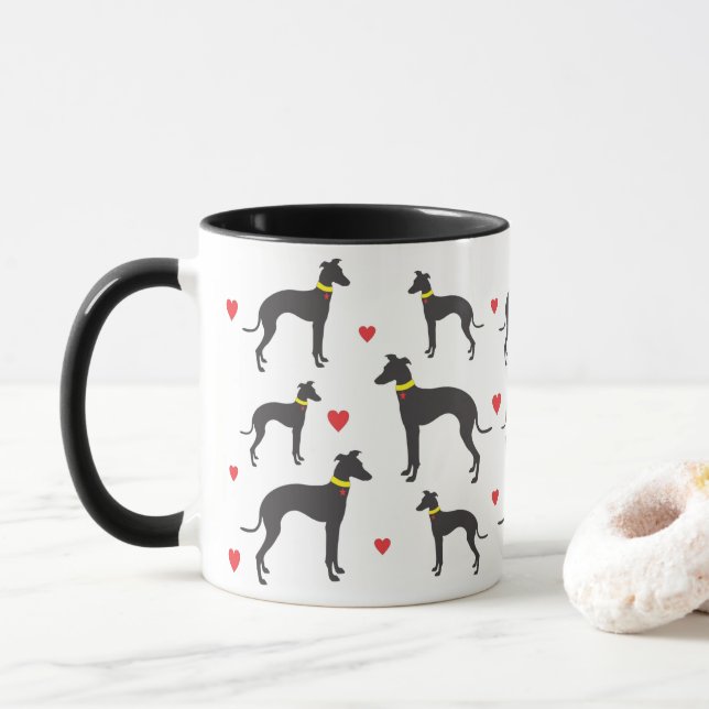Mug Italien Greyhound Love (Avec donut)