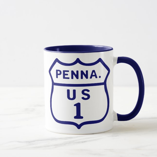 Mug Itinéraire 1 de route de PA/US (Droite)