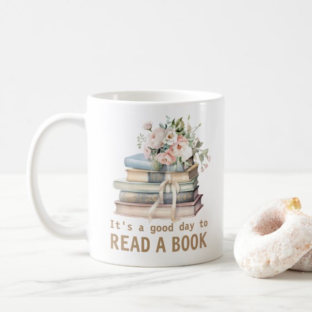 Mug It's a Good Day to Read a Book Teacher Reading  (Avec donut)