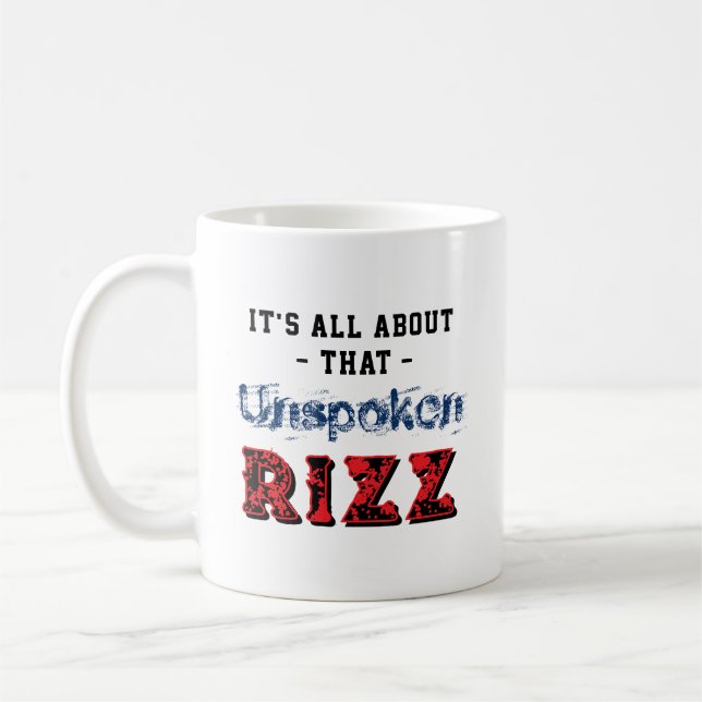 Mug It's All About That Unspoken Rizz Blue Red (Gauche)