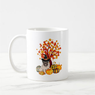 Mug It's Fall Y'all Cute Pug Pumpkin Autumn Tree Fall
