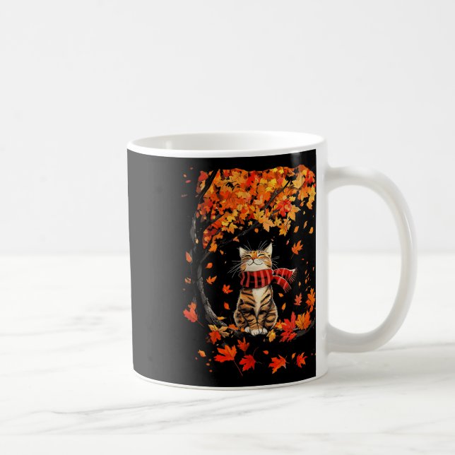 Mug Its Fall Yall Thanksgiving Cat Leaf Fall Tree Hell (Droite)