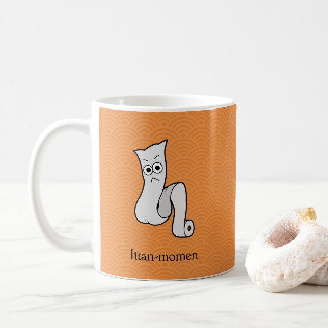 Mug Ittan-momen : Cartoon Yokai (Avec donut)