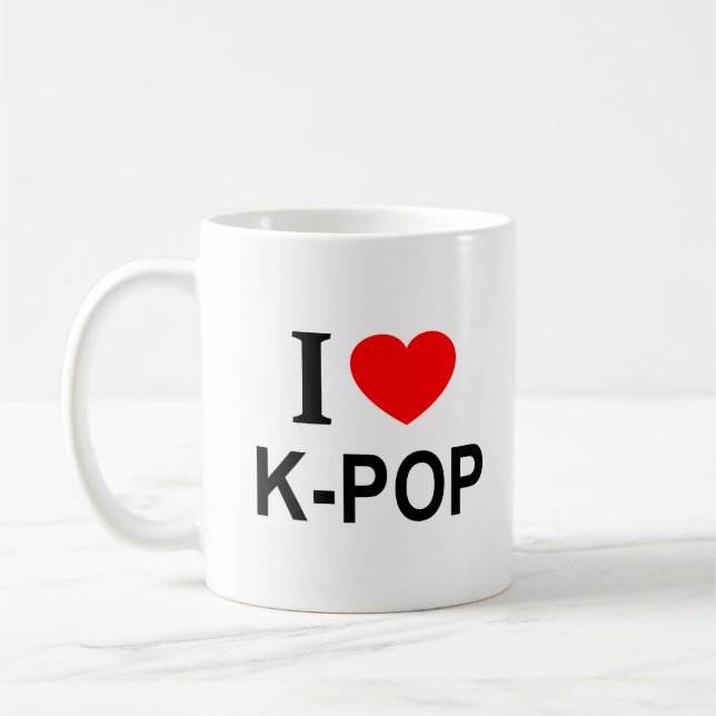 MUG J'❤️ K-POP I LOVE K-POP I HEART K-POP (Gauche)