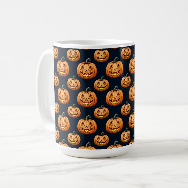 Mug Jack o'Lanterns sur Noir (Devant gauche)