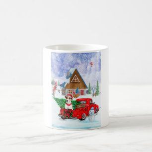 Mug Jack Russell Chien à Noël Livraison Camion Neige