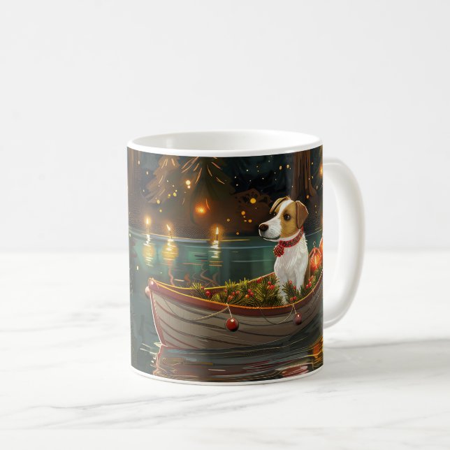 Mug Jack Russell Christmas Festive Voyage (Devant droit)