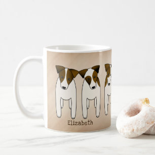 Mug Jack Russell line up mignon chiens personnalisés