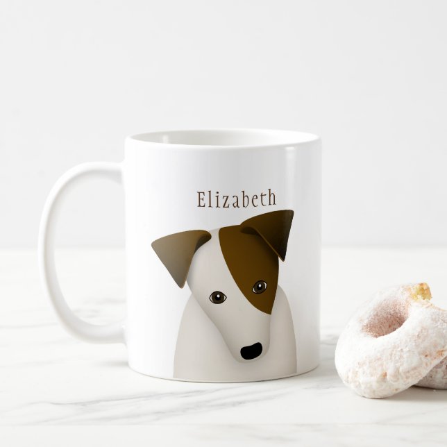 Mug Jack Russell Terrier chien avec inclinaison de têt (Avec donut)