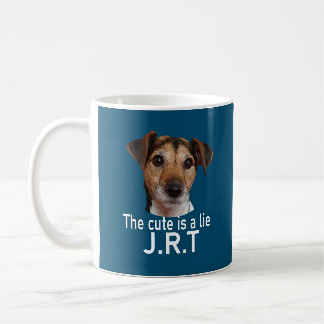 Mug Jack Russell Terrier Le coude est un mensonge (Gauche)