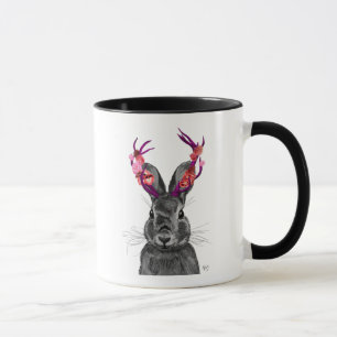 Mug Jackalope avec Antlers roses