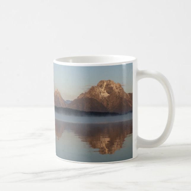 Mug Jackson Lake Dam réflexion dans Grand Teton Park (Droite)