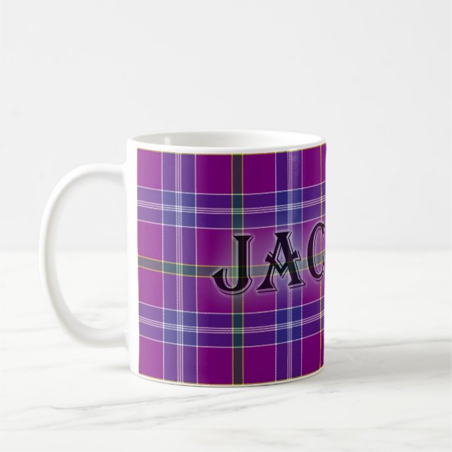 Mug Jackson Tartan avec le nom de famille (Gauche)