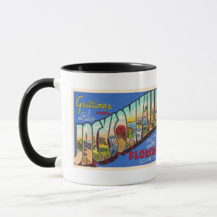 Mug Jacksonville Florida Vintage Grande Lettre Carte p