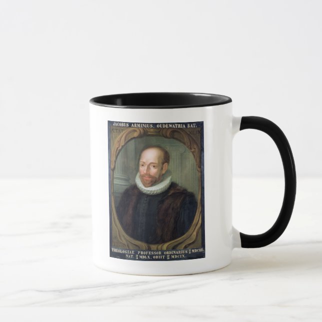 Mug Jacobus Arminius, professeur de la théologie (Droite)