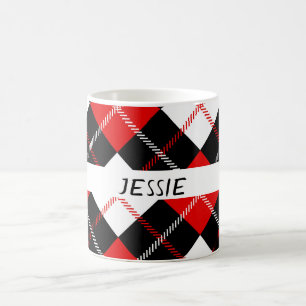 Mug Jacquard blanc rouge Festif