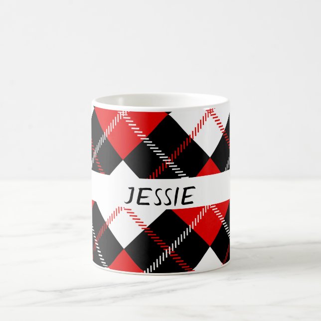 Mug Jacquard blanc rouge Festif (Centre)