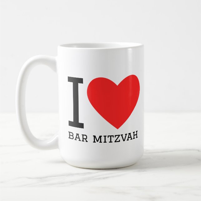 Mug J'adore bar mitzvah (Gauche)