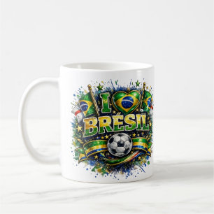 Mug J'adore Brésil 2026 Fan de foot