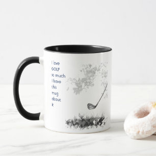 Mug J'adore GOLFING GOLF tellement je me moque Citer M