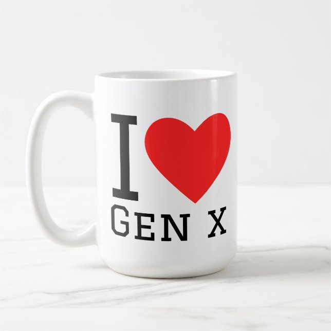 Mug J'adore la génération X (Gauche)