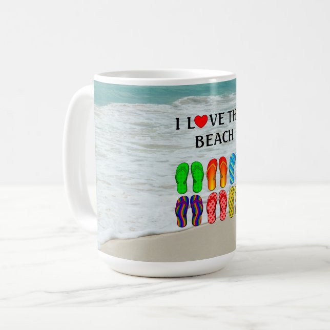 Mug J'adore la plage (Devant gauche)