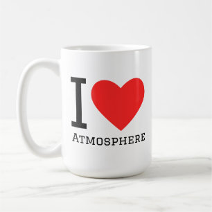 Mug J'adore l'autocollant carré d'atmosphère