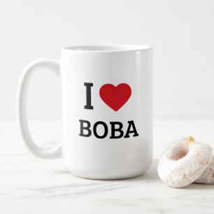 Mug J'adore le Boba - Cadeau minimaliste pour les amat