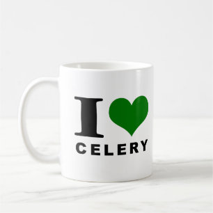 Mug J'adore le céleri, l'amant céleri