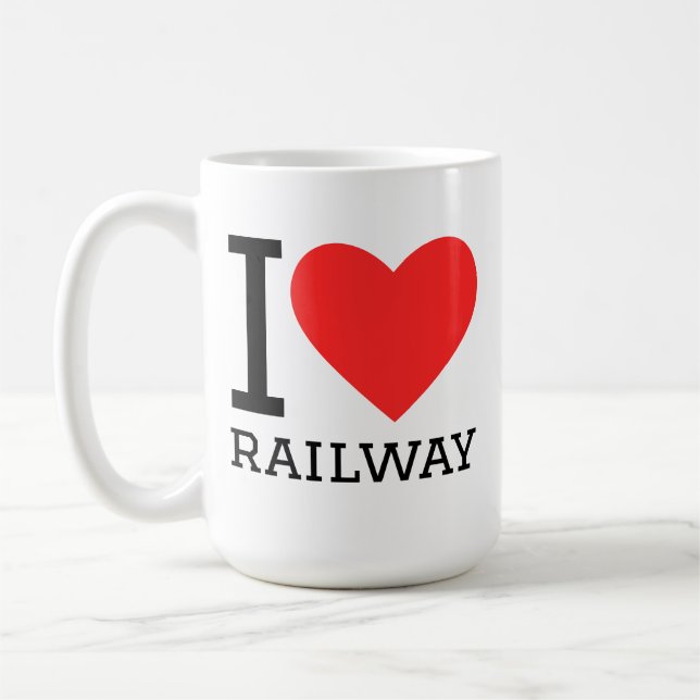Mug J'adore le chemin de fer  (Gauche)