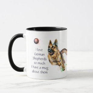 Mug J'adore le chien de berger allemand, c'est telleme