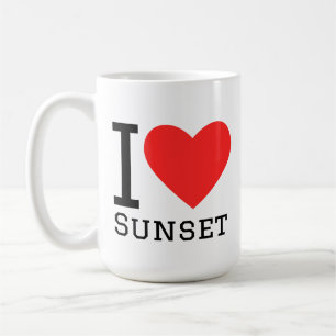 Mug J'adore le coucher de soleil