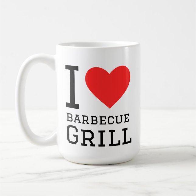 Mug J'adore le grill à barbecue (Gauche)