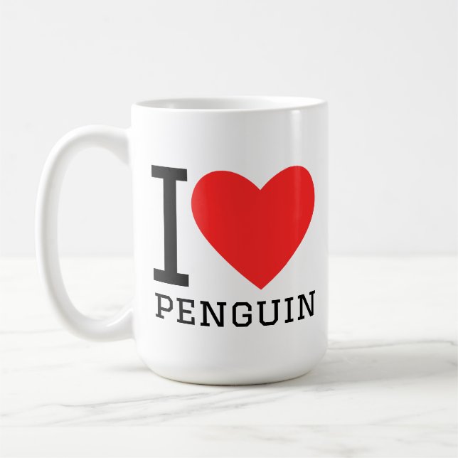 Mug J'adore le pingouin (Gauche)