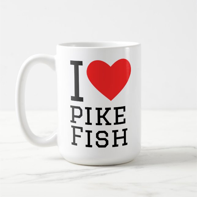 Mug J'adore le poisson brochet (Gauche)