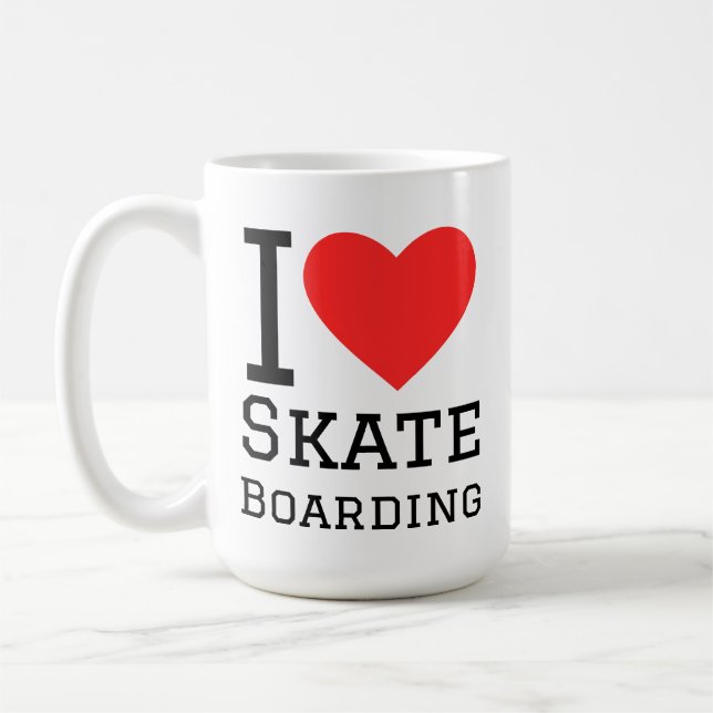 Mug J'adore le skateboard (Gauche)