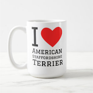 Mug J'adore le terrier américain Staffordshire