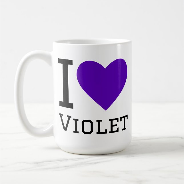 Mug J'adore le violet  (Gauche)
