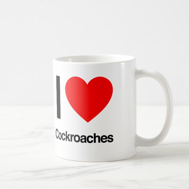 Mug j'adore les cafards (Droite)
