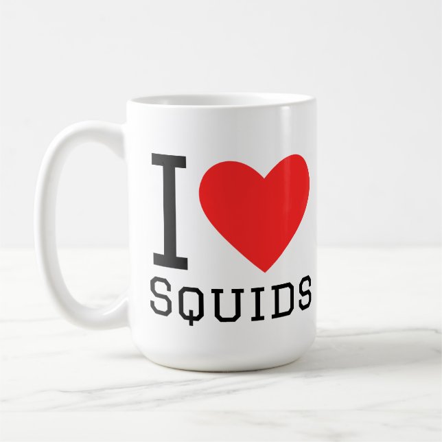 Mug J'adore les calmars (Gauche)