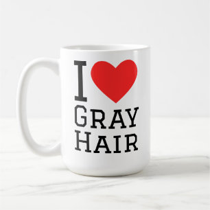 Mug J'adore les cheveux gris